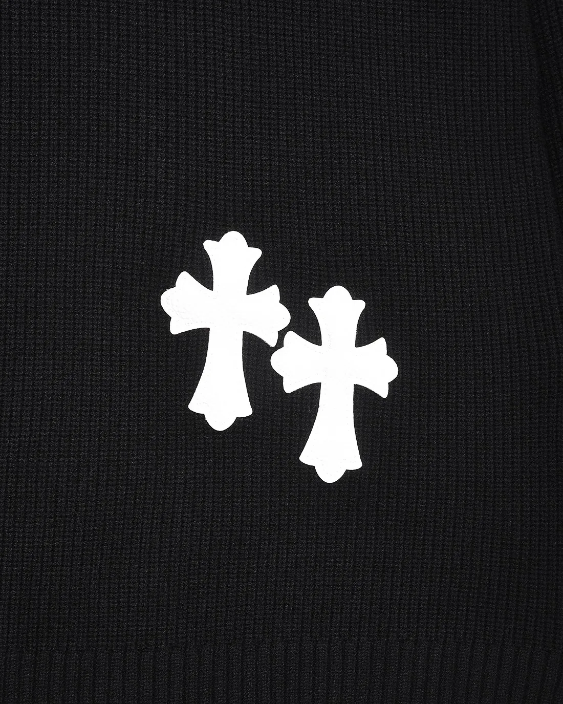 P270 Chrome Hearts/Cro Heart OS Loose Fit 2025fw Autumn and Winter New Style Classic Customized Leather Cross 🪡logo Round Neck Long Sleeve Off Shoulder Sweater Wool Sweater Imported Wool Blended Fabric Exquisitely Upgraded, Inspired by the 1980s Retro Original Fabric Official Same Style Round Neck Long Sleeve Suit Customized Mesh Sweater Thick Knitted Fabric Feels Very Comfortable Latest Brick Cabinet Synchronization for Spring and Summer Fashionable and Individual Super Versatile and Good-looking Style Very Suitable for Men and Women A must-have for everyone, hang tag, collar label, washed wheat, three labels complete. Color: black. white. Size: M-3XL